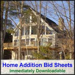 Home Addition Bid Sheets