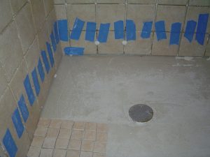 Tiling a shower floor