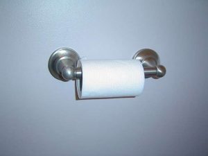 Ho w to install a toilet tissue holder.