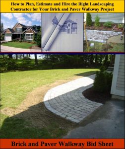 Brick and Paver Walkway Bid Sheet