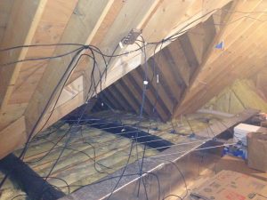 Here is an example of how not to run cable in your house.