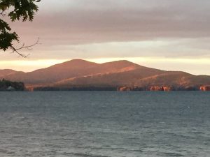 A view of the Belknap Mountains from the Shores of Lake Winnipesaukee.