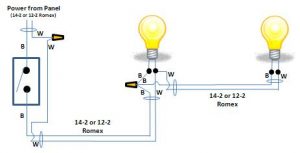 Two Lights Controlled from One Switch - HomeAdditionPlus.com