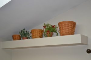 Integrated Framed Shelves with Longaberger Baskets