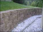 Building a retaining wall.