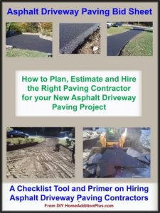 Asphalt Driveway Paving Bid Sheet