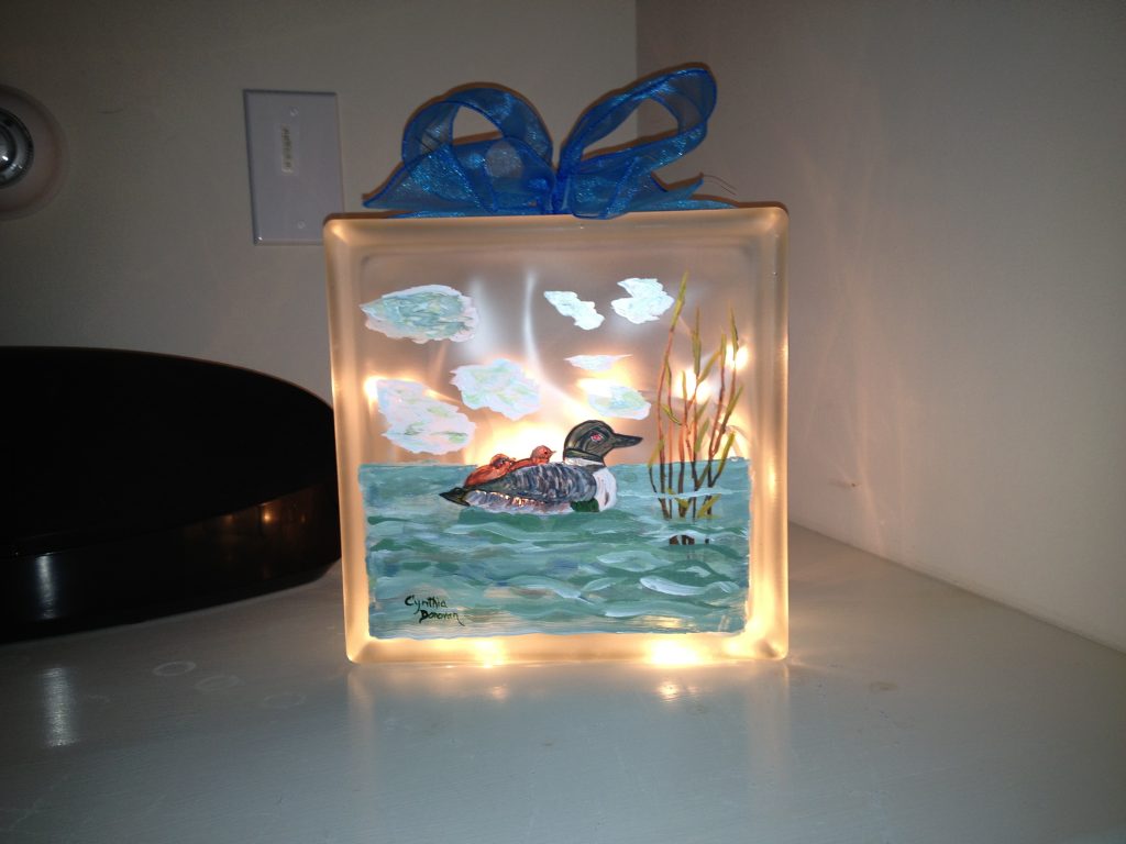 Glass Block Hand Painted Night Lights