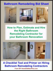 Bathroom Remodeling Bid Sheet