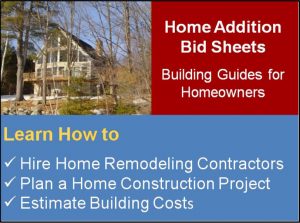 Home Addition Bid Sheets