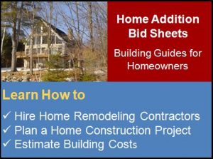 Home Addition Bid Sheets