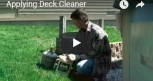 Applying Deck Cleaner